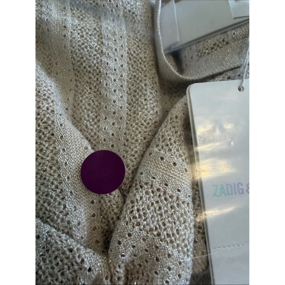 New Zadig & Voltaire Beige Crochet Knit Dress or Cover up